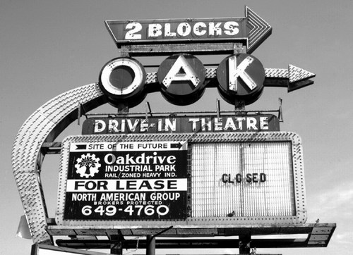 Oak Drive-In Theatre - Marquee - Photo From Rg (newer photo)